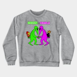 Green vs Purple Crewneck Sweatshirt